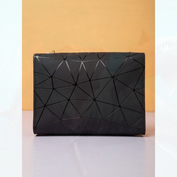 New Lock Geometric Pattern Square Bag Black 73 - Picture 3 of 4